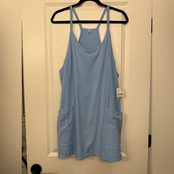FP Movement by Free People Light Blue Hot Shot Mini Dress Size Large - Picture 1 of 6
